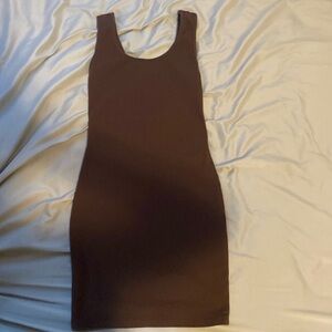 SHEIN slim brown dress